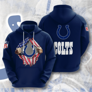 Indianapolis Colts 3D Printed Hooded Pocket Pullover Hoodie For Awesome Fans
